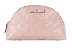 Gucci Guccisima Cosmetics Pouch, Leather, Pink, 431410, DB, 3*